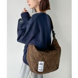 ブラウン | 暖かみのある生地が魅力。スウェードライクキルティングビッグラウンドショルダーバッ… | Classical Elf 