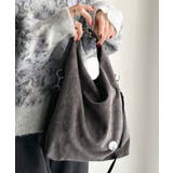 チャコールグレー | オリジナルロゴ入りクリアボタンがきらりと映える♪スウェードライク2wayショルダ… | Classical Elf