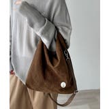 ブラウン | オリジナルロゴ入りクリアボタンがきらりと映える♪スウェードライク2wayショルダ… | Classical Elf