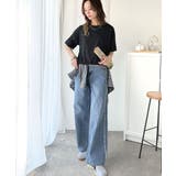 一味違う、配色×フリンジデザイン。サイドフリンジワイドデニム | Classical Elf | 詳細画像30