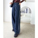 一味違う、配色×フリンジデザイン。サイドフリンジワイドデニム | Classical Elf | 詳細画像37