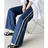 一味違う、配色×フリンジデザイン。サイドフリンジワイドデニム | Classical Elf | 詳細画像40