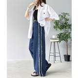 一味違う、配色×フリンジデザイン。サイドフリンジワイドデニム | Classical Elf | 詳細画像41