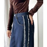 一味違う、配色×フリンジデザイン。サイドフリンジワイドデニム | Classical Elf | 詳細画像44