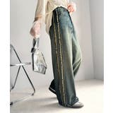 一味違う、配色×フリンジデザイン。サイドフリンジワイドデニム | Classical Elf | 詳細画像48