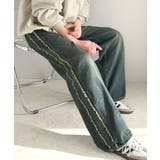 一味違う、配色×フリンジデザイン。サイドフリンジワイドデニム | Classical Elf | 詳細画像49