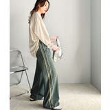 一味違う、配色×フリンジデザイン。サイドフリンジワイドデニム | Classical Elf | 詳細画像53