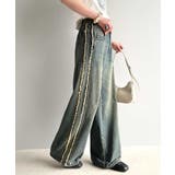 一味違う、配色×フリンジデザイン。サイドフリンジワイドデニム | Classical Elf | 詳細画像54