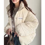 アイボリー | 《JaVaジャバコラボ》トレンド感も暖かさも叶える。ショート丈スタンドネック中綿… | Classical Elf 