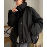 ブラック | 衿2WAYで旬映え。衿取り外し可能エッグライン中綿ブルゾン | Classical Elf 