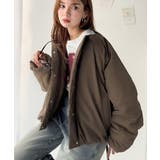 衿2WAYで旬映え。衿取り外し可能エッグライン中綿ブルゾン | Classical Elf  | 詳細画像27 