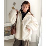 冷え知らず&洒落見えアウター。あったかボア異素材切り替えブルゾン | Classical Elf | 詳細画像7