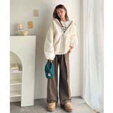 冷え知らず&洒落見えアウター。あったかボア異素材切り替えブルゾン | Classical Elf | 詳細画像9