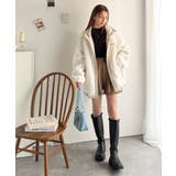 冷え知らず&洒落見えアウター。あったかボア異素材切り替えブルゾン | Classical Elf | 詳細画像4