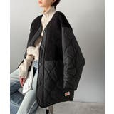 《JaVaジャバコラボ》軽くて暖かい、旬顔ボア切替♪ノーカラーひょうたんキルティ… | Classical Elf  | 詳細画像15 