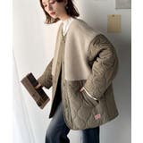 《JaVaジャバコラボ》軽くて暖かい、旬顔ボア切替♪ノーカラーひょうたんキルティ… | Classical Elf  | 詳細画像23 