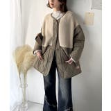 《JaVaジャバコラボ》軽くて暖かい、旬顔ボア切替♪ノーカラーひょうたんキルティ… | Classical Elf  | 詳細画像25 