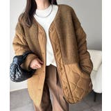 《JaVaジャバコラボ》軽くて暖かい、旬顔ボア切替♪ノーカラーひょうたんキルティ… | Classical Elf  | 詳細画像31 