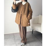 《JaVaジャバコラボ》軽くて暖かい、旬顔ボア切替♪ノーカラーひょうたんキルティ… | Classical Elf  | 詳細画像34 