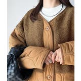 《JaVaジャバコラボ》軽くて暖かい、旬顔ボア切替♪ノーカラーひょうたんキルティ… | Classical Elf  | 詳細画像35 