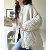 《JaVaジャバコラボ》軽くて暖かい、旬顔ボア切替♪ノーカラーひょうたんキルティ… | Classical Elf  | 詳細画像1 