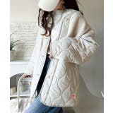 《JaVaジャバコラボ》軽くて暖かい、旬顔ボア切替♪ノーカラーひょうたんキルティ… | Classical Elf  | 詳細画像3 