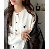 着まわし自在のベーシックデザイン。配色刺繍カーディガン | Classical Elf | 詳細画像5