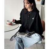 着まわし自在のベーシックデザイン。配色刺繍カーディガン | Classical Elf | 詳細画像13