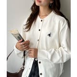 着まわし自在のベーシックデザイン。配色刺繍カーディガン | Classical Elf | 詳細画像1