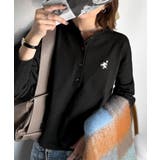 顔周りスッキリ&胸元刺繍で映える♪配色刺繍ヘンリーネックニット | Classical Elf  | 詳細画像15 