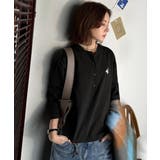 顔周りスッキリ&胸元刺繍で映える♪配色刺繍ヘンリーネックニット | Classical Elf  | 詳細画像16 