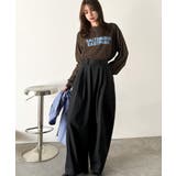 カーブで魅せる、抜け感シルエット。綿100%コットンツイルバレルレッグタックパン… | Classical Elf | 詳細画像9