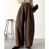 カーブで魅せる、抜け感シルエット。綿100%コットンツイルバレルレッグタックパン… | Classical Elf | 詳細画像10