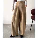 カーブで魅せる、抜け感シルエット。綿100%コットンツイルバレルレッグタックパン… | Classical Elf | 詳細画像14