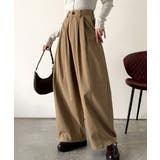 カーブで魅せる、抜け感シルエット。綿100%コットンツイルバレルレッグタックパン… | Classical Elf | 詳細画像15