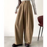 カーブで魅せる、抜け感シルエット。綿100%コットンツイルバレルレッグタックパン… | Classical Elf | 詳細画像16