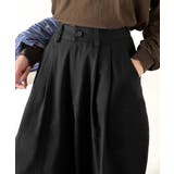 カーブで魅せる、抜け感シルエット。綿100%コットンツイルバレルレッグタックパン… | Classical Elf | 詳細画像19