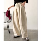 カーブで魅せる、抜け感シルエット。綿100%コットンツイルバレルレッグタックパン… | Classical Elf | 詳細画像1