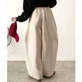 カーブで魅せる、抜け感シルエット。綿100%コットンツイルバレルレッグタックパン… | Classical Elf | 詳細画像3