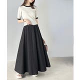 ハイウエストでシルエットがキマル!綿100%のやわらかデニムフレアスカート | Classical Elf | 詳細画像7