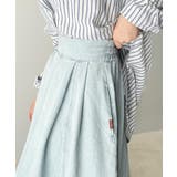 ハイウエストでシルエットがキマル!綿100%のやわらかデニムフレアスカート | Classical Elf | 詳細画像16