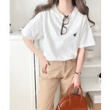 大人の上級シンプル。滑らか綿100％ワンポイント刺繍Tシャツ | Classical Elf  | 詳細画像3 