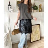 《JaVaジャバコラボ》１枚で旬な着こなし♪レースコンビチュニックTシャツワンピ… | Classical Elf  | 詳細画像16 