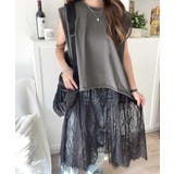 《JaVaジャバコラボ》１枚で旬な着こなし♪レースコンビチュニックTシャツワンピ… | Classical Elf  | 詳細画像22 