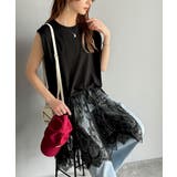 《JaVaジャバコラボ》１枚で旬な着こなし♪レースコンビチュニックTシャツワンピ… | Classical Elf  | 詳細画像1 