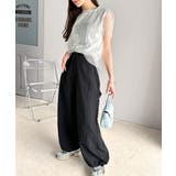 《JaVa ジャバ別注》ワイドな今っぽシルエット メンズライク裾ドロストペインタ… | Classical Elf  | 詳細画像14 