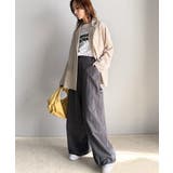 《JaVa ジャバ別注》ワイドな今っぽシルエット メンズライク裾ドロストペインタ… | Classical Elf  | 詳細画像19 