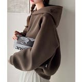 モカ | 《JaVaジャバコラボ》ゆるっとダボっとシンプル可愛い♪ダンボール刺繍パーカー | Classical Elf 