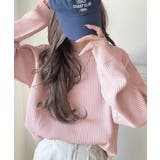 ピンク | 《JaVa ジャバコラボ》洗練された大人カジュアルトップス。サーマルクルーネック… | Classical Elf 