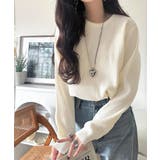 《JaVa ジャバコラボ》洗練された大人カジュアルトップス。サーマルクルーネック… | Classical Elf  | 詳細画像1 